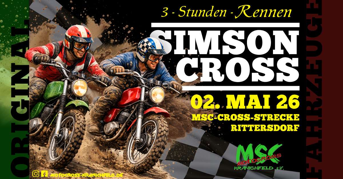 Du betrachtest gerade 3h Simson-Cross-Rennen – 02.05.2026